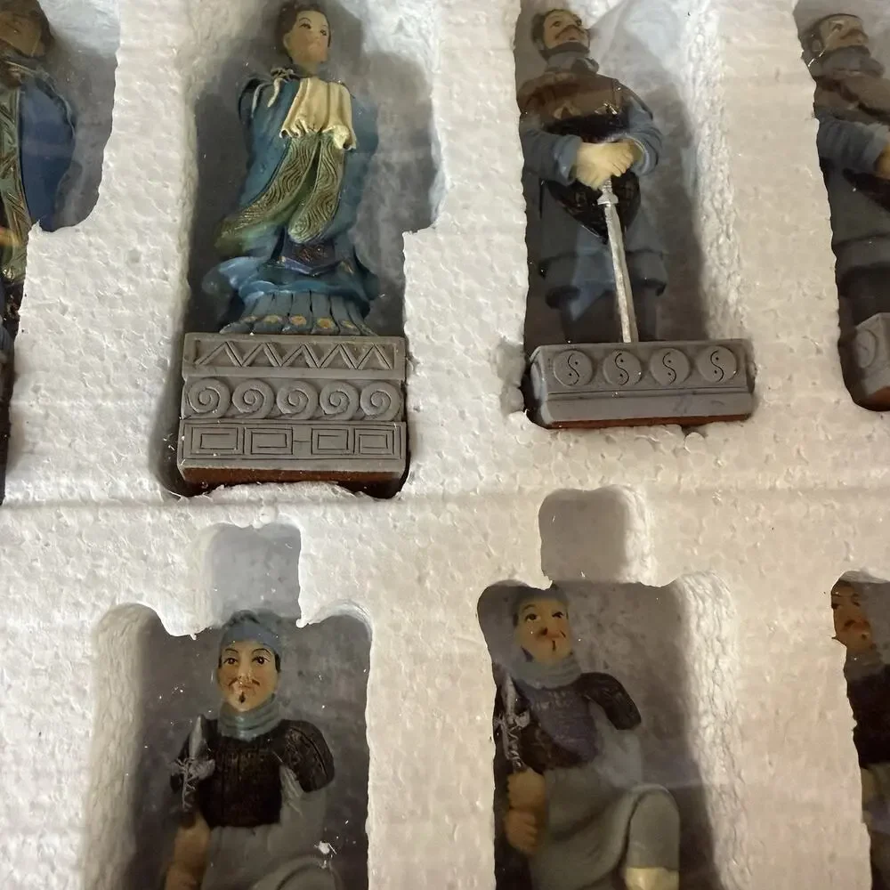 Vintage CHH Games Dynasty Chess set, Hand painted Chinese figures, fold up case